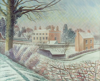 Vicarage in the Snow by Eric Ravilious